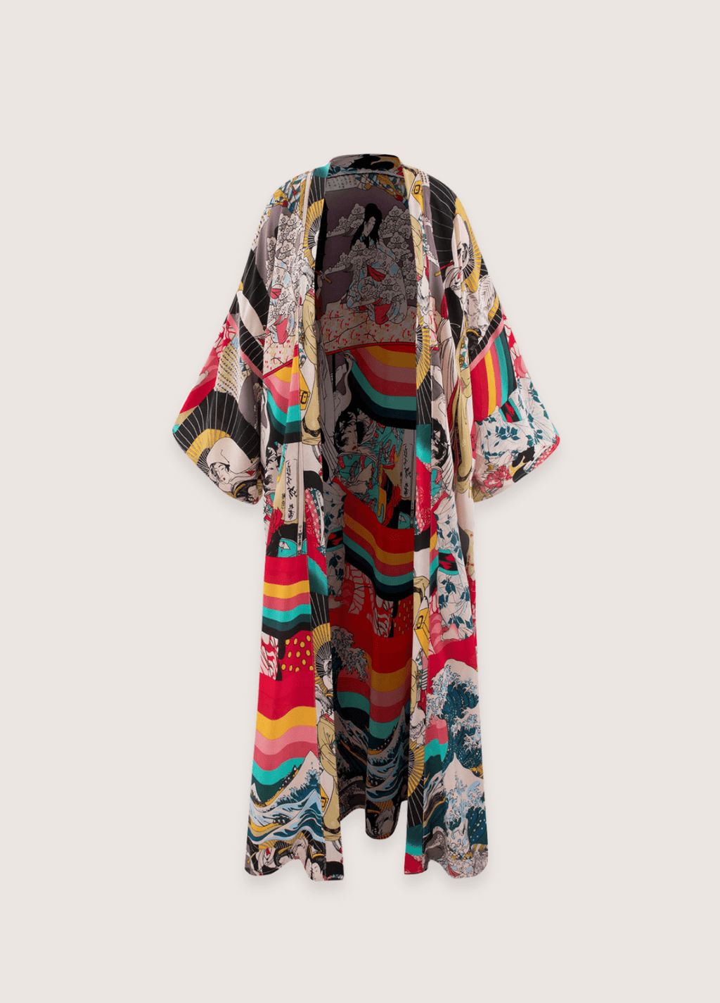 Langer Kimono mit japanischem Muster