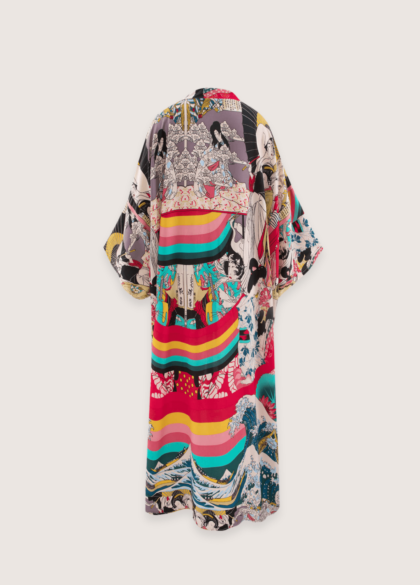 Langer Kimono mit japanischem Muster