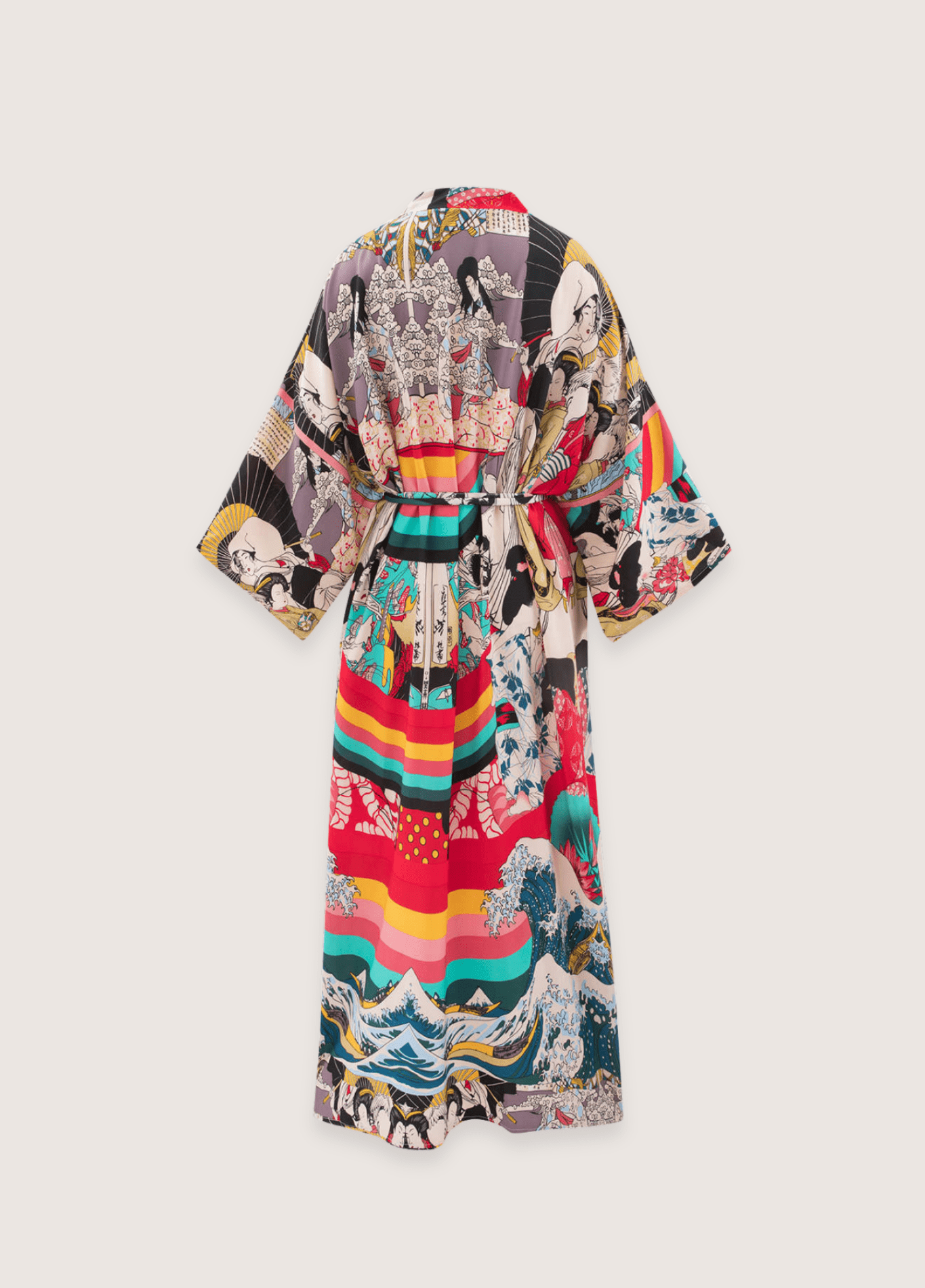Langer Kimono mit japanischem Muster