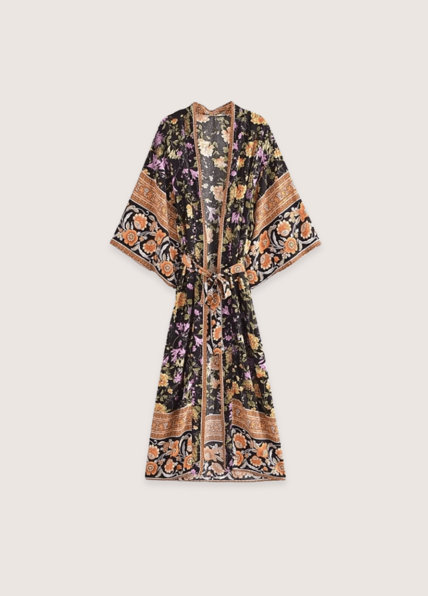 Langer böhmischer Kimono | Nachtgarten