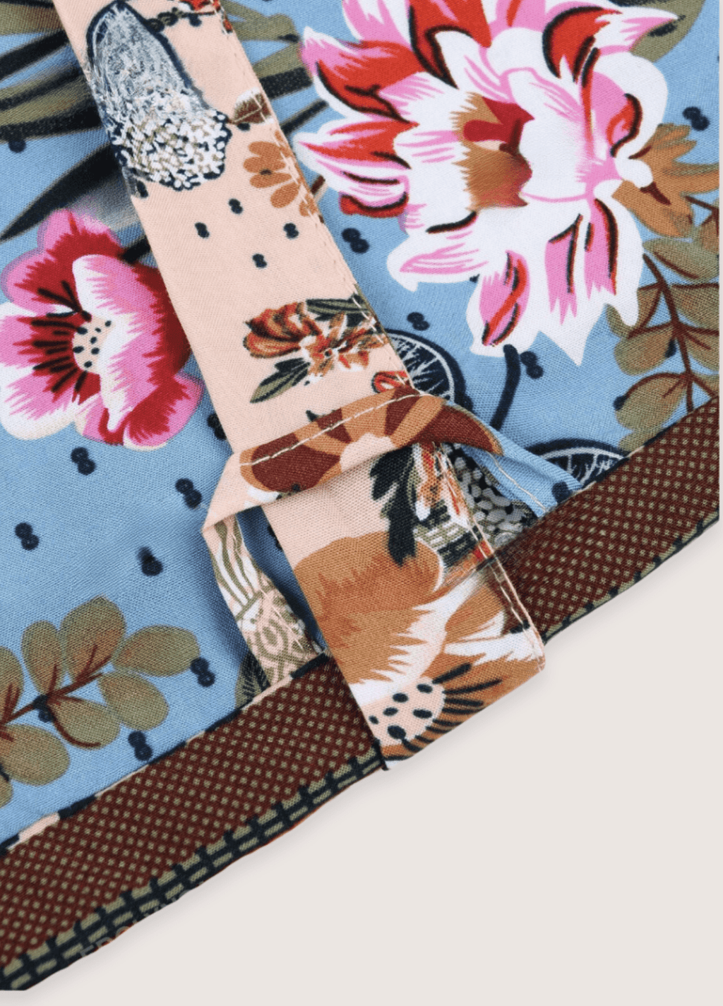 Langer Kimono | Böhmischer Patchwork-Look, mehrfarbig