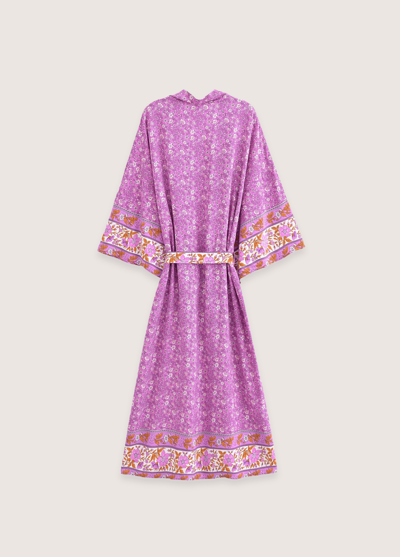Langer Kimono | Geblümtes Fuchsia