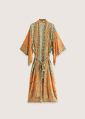 Langer orangefarbener Kimono | Daisy Bohème