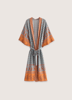 Langer türkisfarbener Kimono | Daisy Bohème