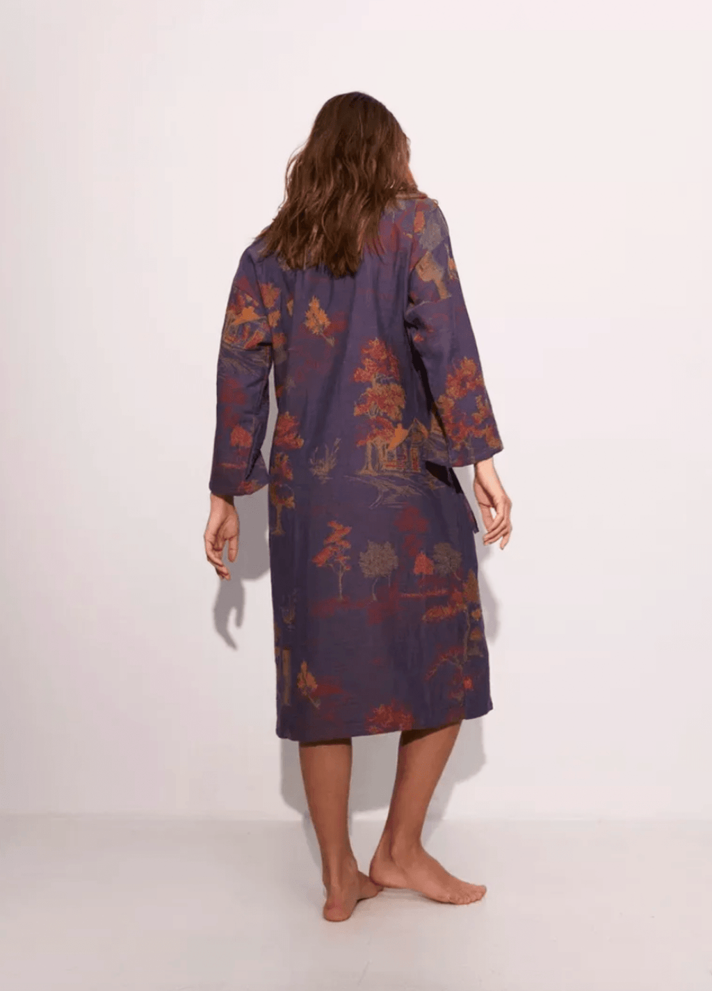 Blauer Kimono-Bademantel für Damen | Momiji