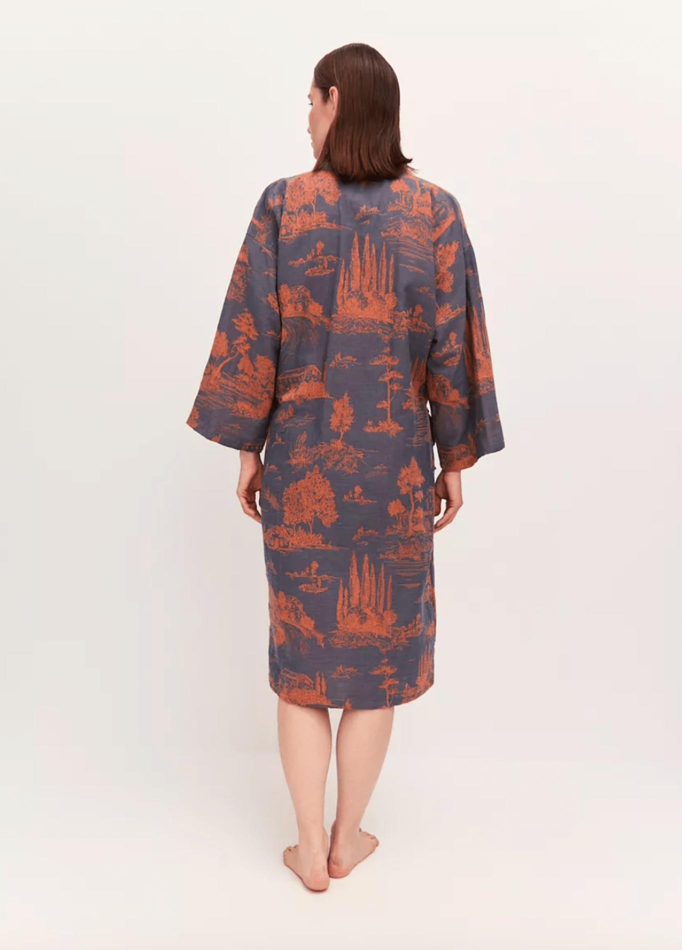 Blauer Kimono-Bademantel für Damen | Kaido