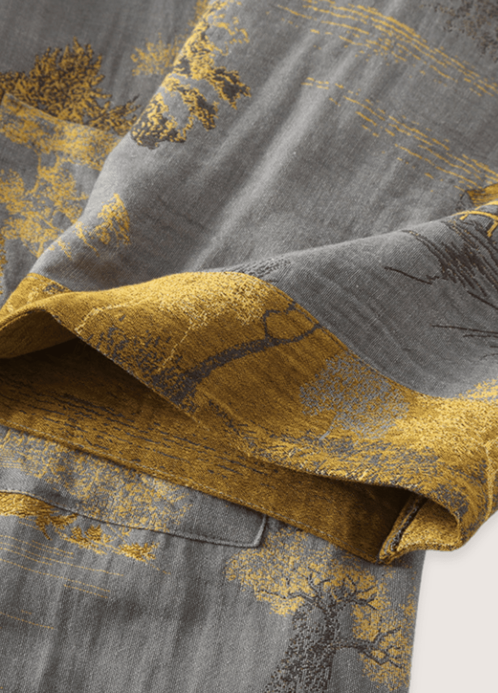 Grauer Kimono-Bademantel für Herren | Momiji