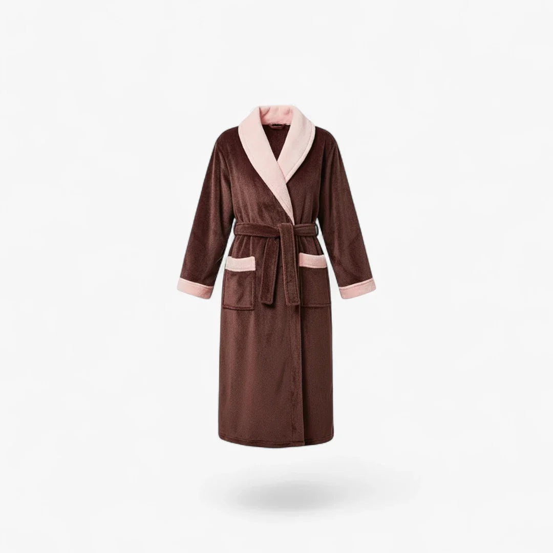 Damen-Peignoir mit Schalkragen