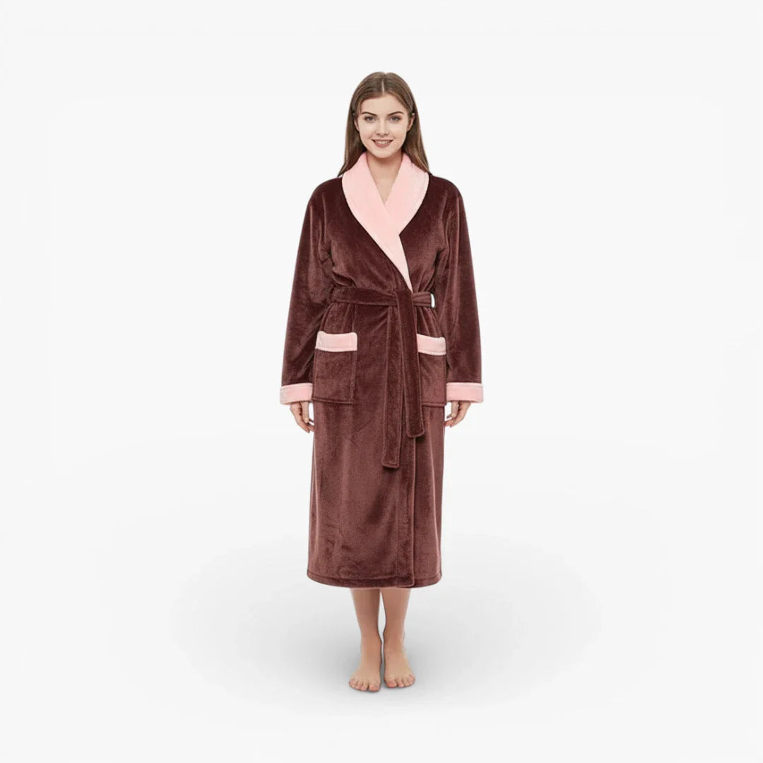 Damen-Peignoir mit Schalkragen