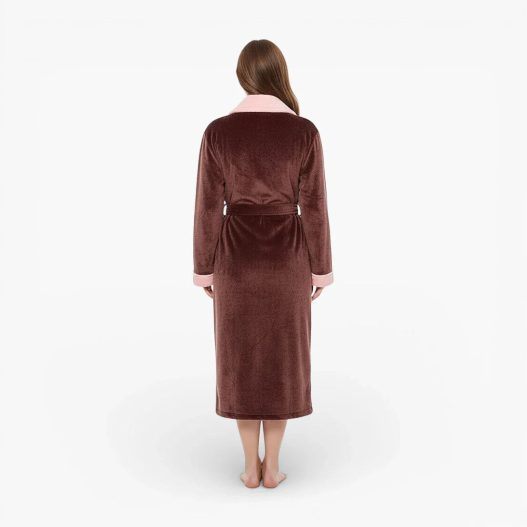 Damen-Peignoir mit Schalkragen