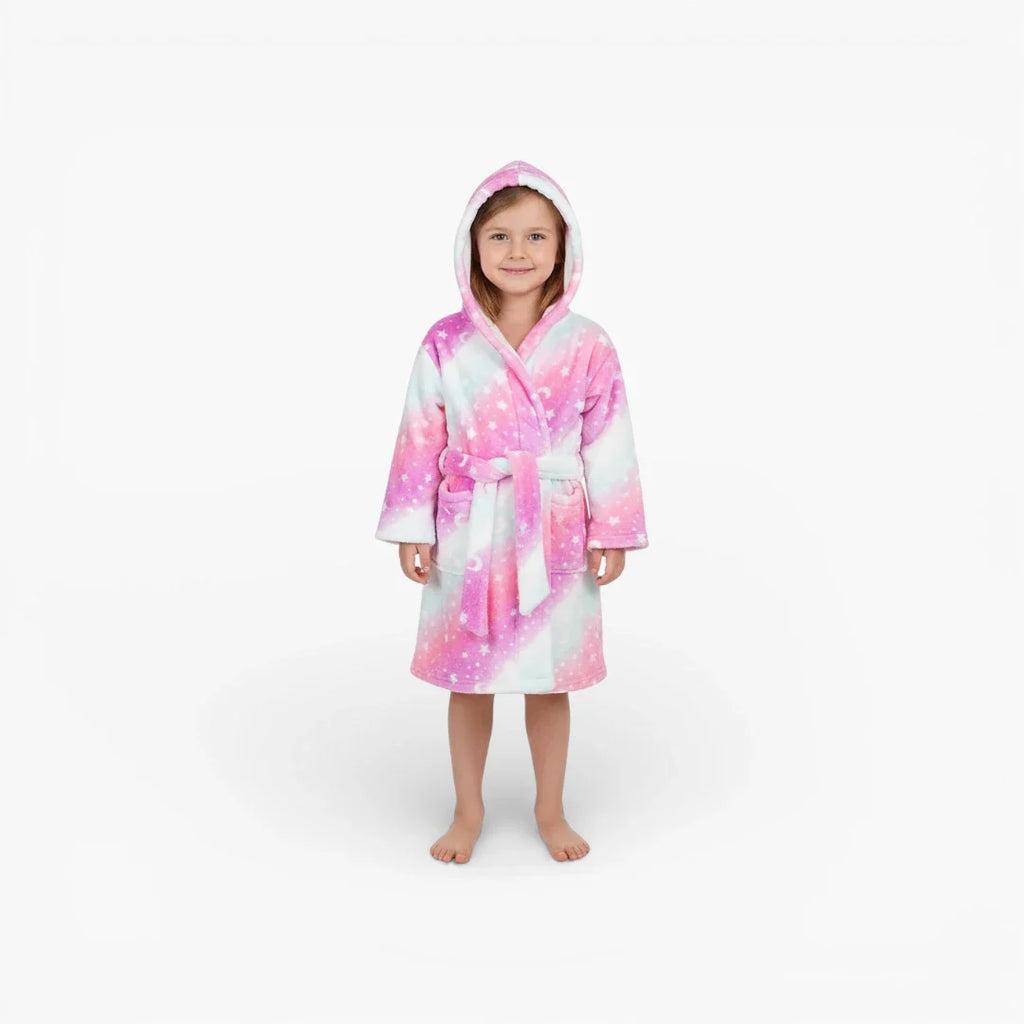 Kinderbademantel mit Stern und Mond