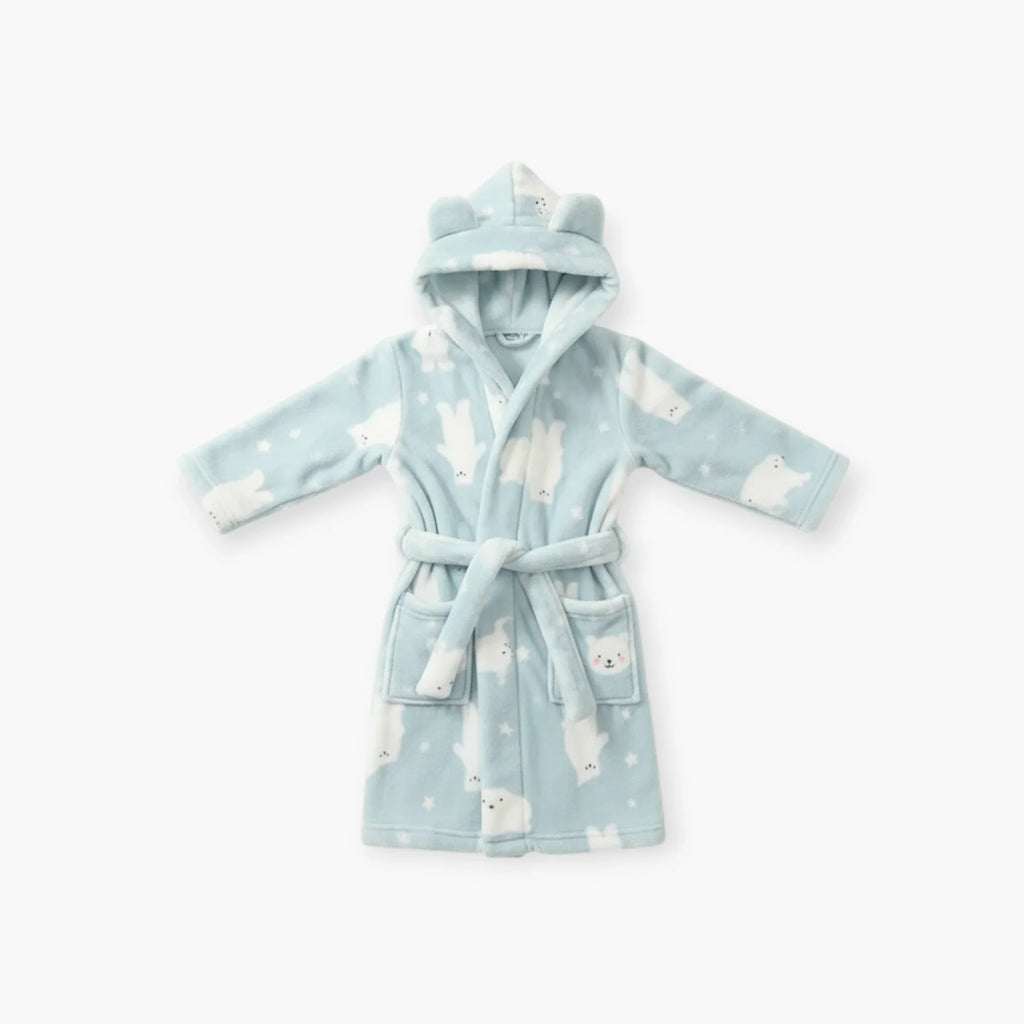 Kinderbademantel mit weißem Bären