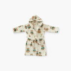 Kinder-Fleecebademantel mit Teddybär-Motiv