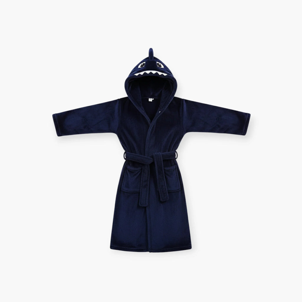 Kinderbademantel mit Hai-Motiv