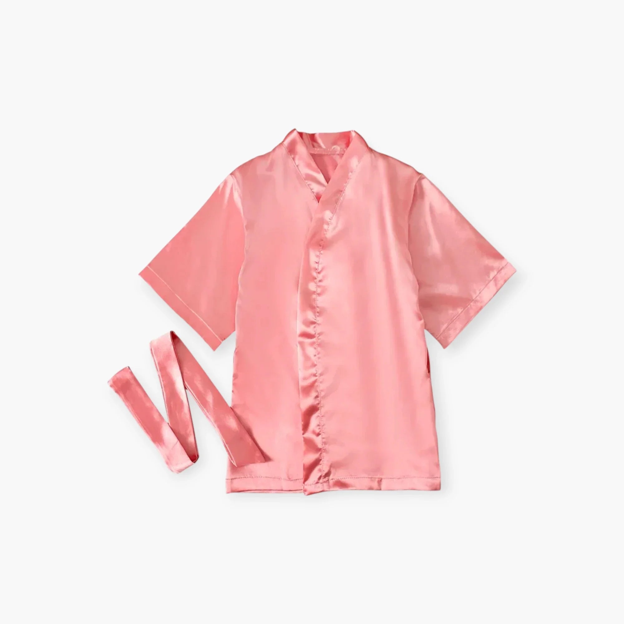 Rosa Satin-Bademantel für Mädchen, Prinzessin