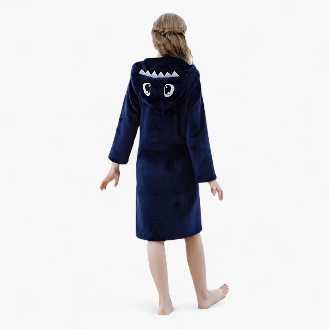 Kinderbademantel mit Hai-Motiv
