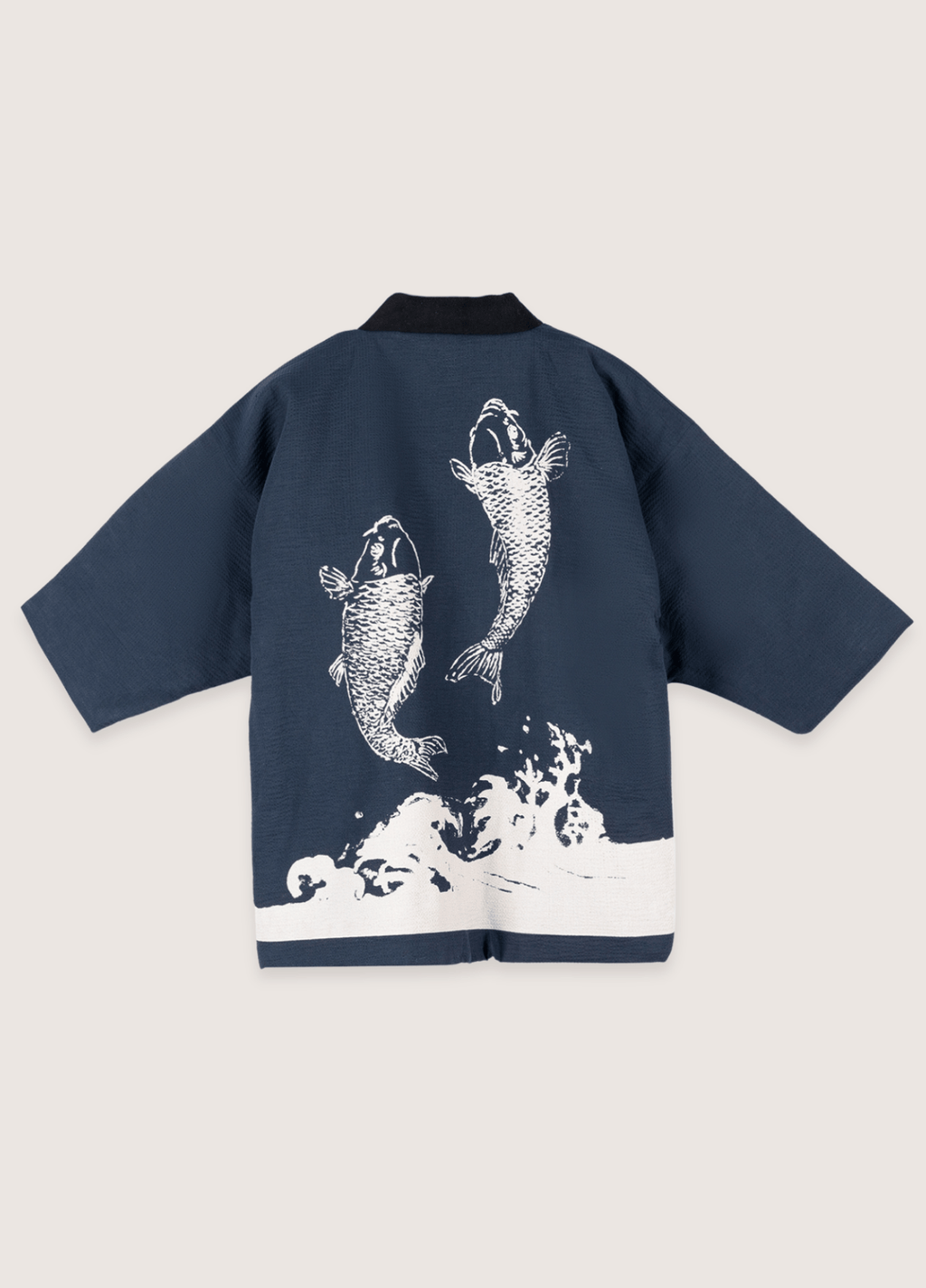 Blaue Kimonojacke | Japanische Koi-Karpfen