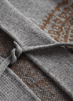 Graue Kimonojacke | Paisleymuster