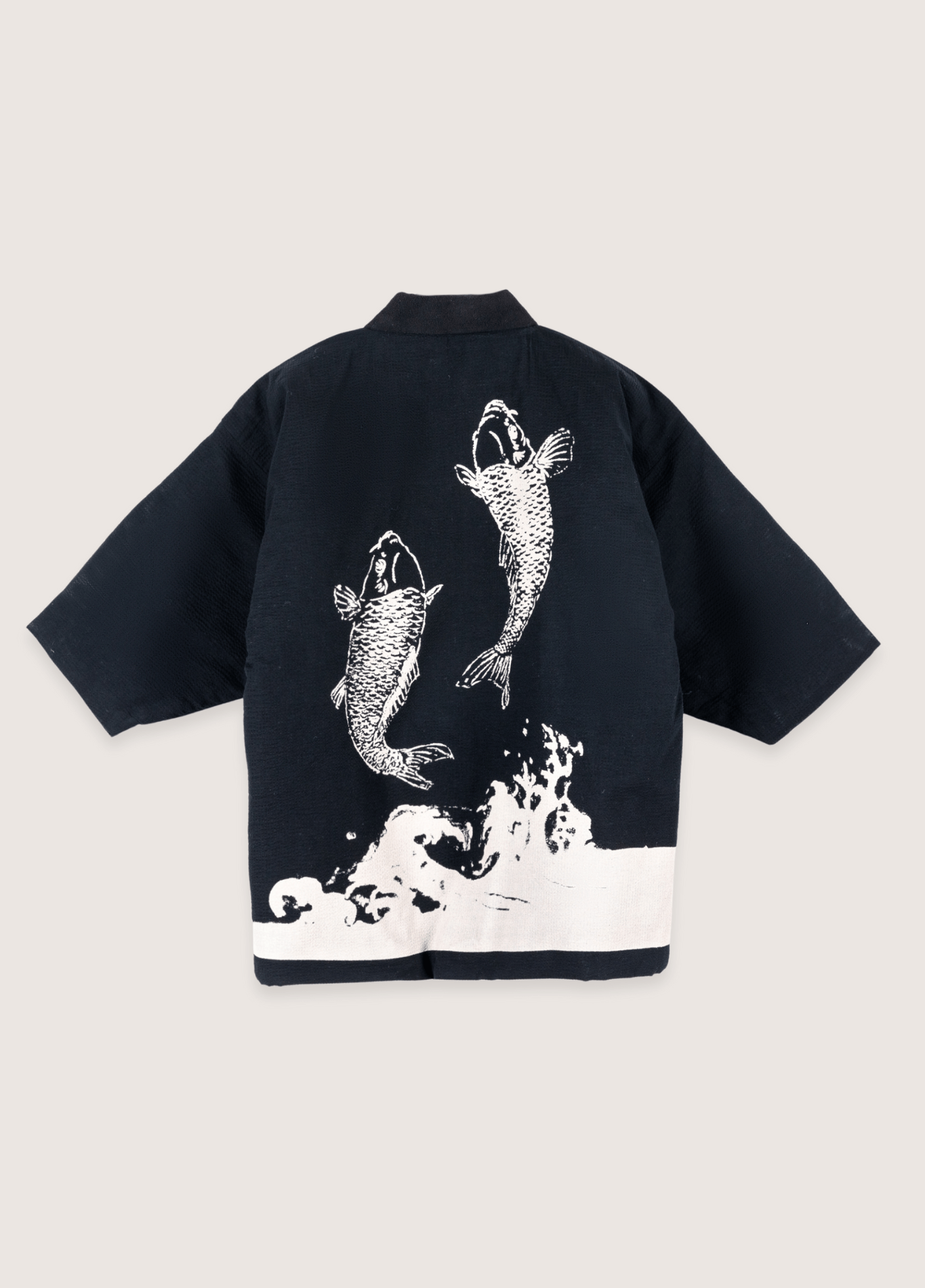 Blaue Kimonojacke | Japanische Koi-Karpfen