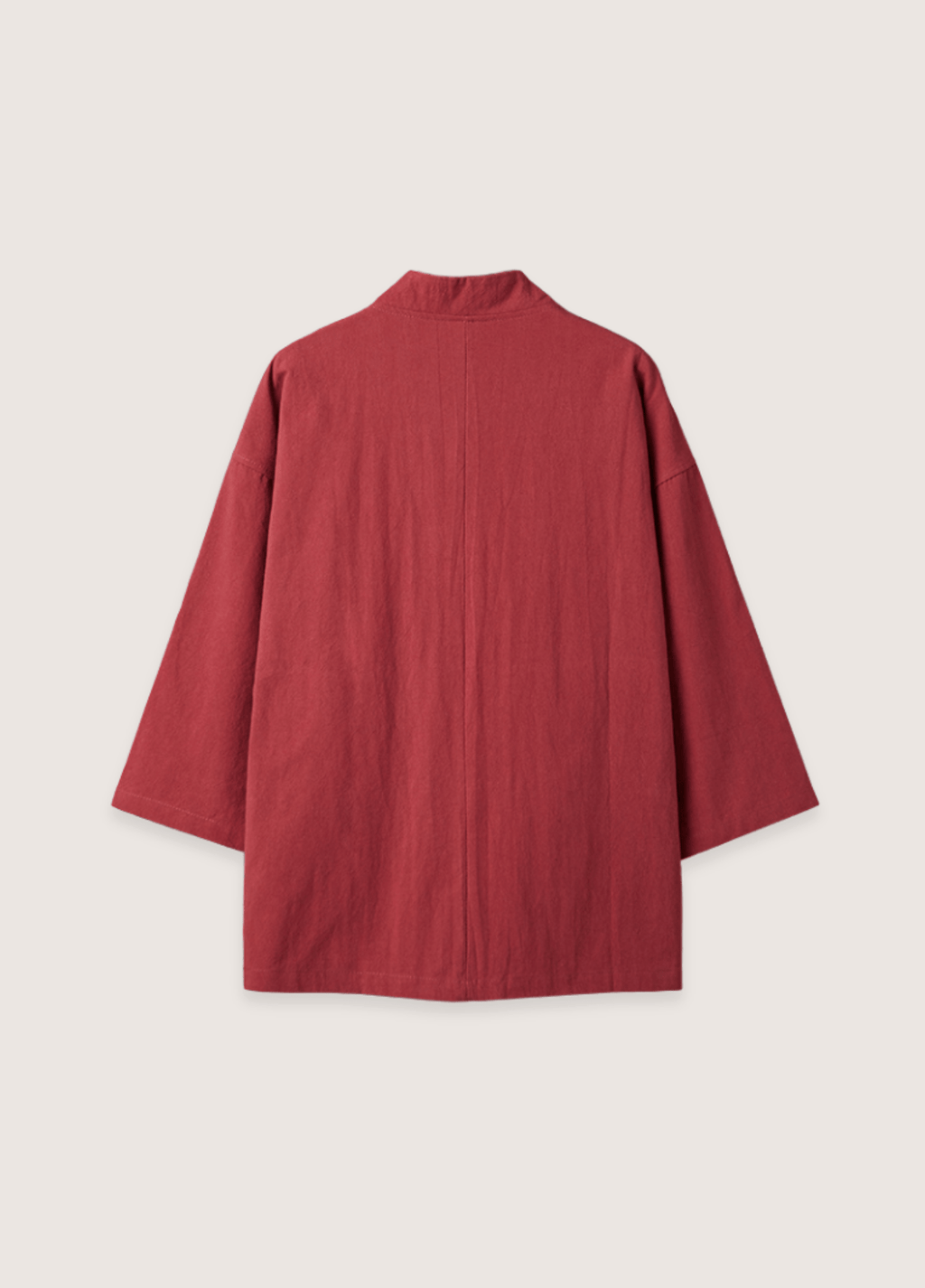 Rote Kimonojacke | Minimalistische Strickjacke